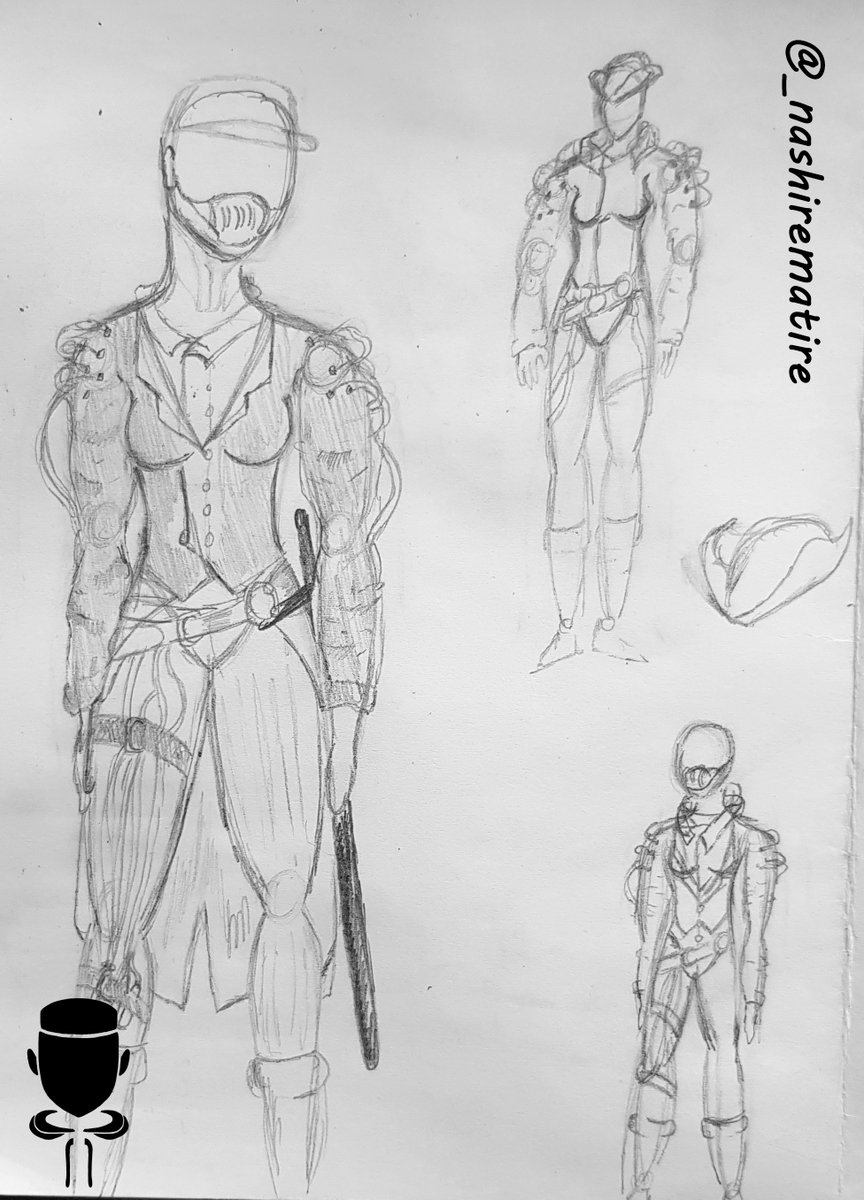 _nashirematire's tweet photo. 2023, WIP for VOLATILE my soon to release Sailpunk Fantasy Graphic Novel
| #Sailpunk prison warden concept
#Sketch #originalcharacterart #originalcharacter #HumanArtists #MANGAPlusCreators #gothic #blacktwitter #drawingwhileblack #ArtistOnTwitter #conceptart #original #steampunk https://t.co/LPmQ5YVt2m