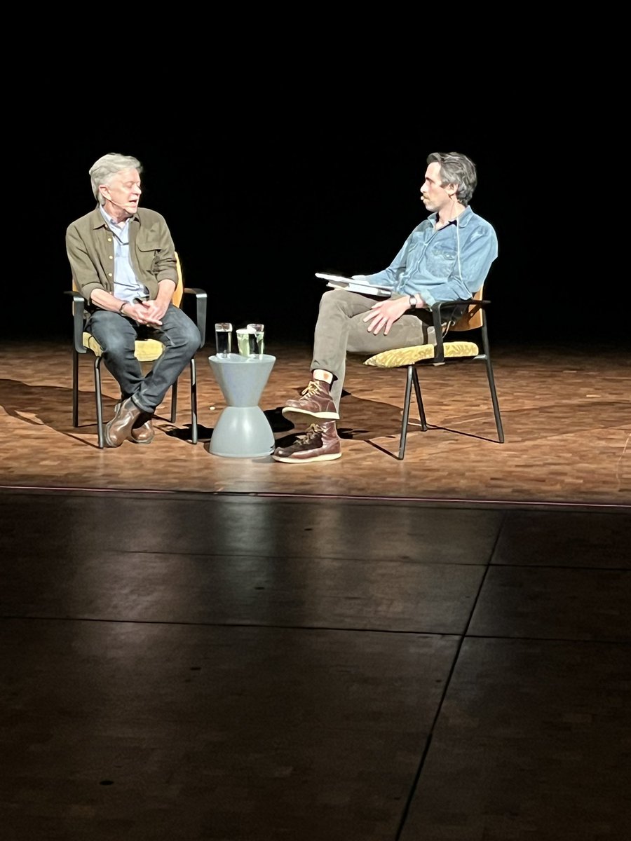 Great conversation @MtnWords lit fest with Justin Farrell interviewing @tedconover about CHEAPLAND COLORADO his terrific book about living on the margins of America— highly recommended!  #cheaplandcolorado #sanluisvalley #memoir #crestedbutte
