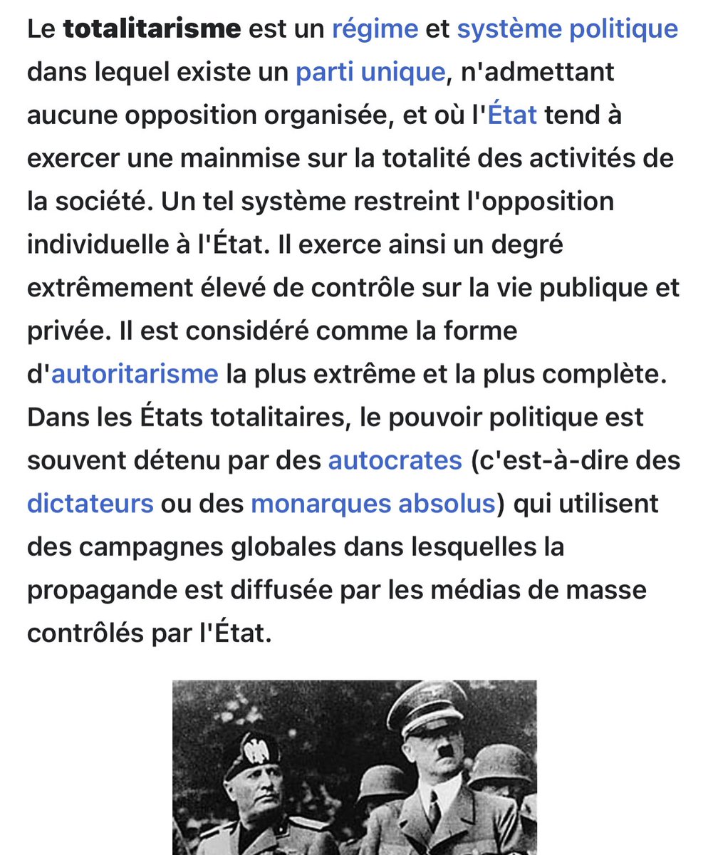 @Elisabeth_Borne J’ai trouvé cette description sur #Wikipedia ! Ça ne vous rappelle rien ? 🙄 #macronisme #Petain #Totalitarisme #dictature