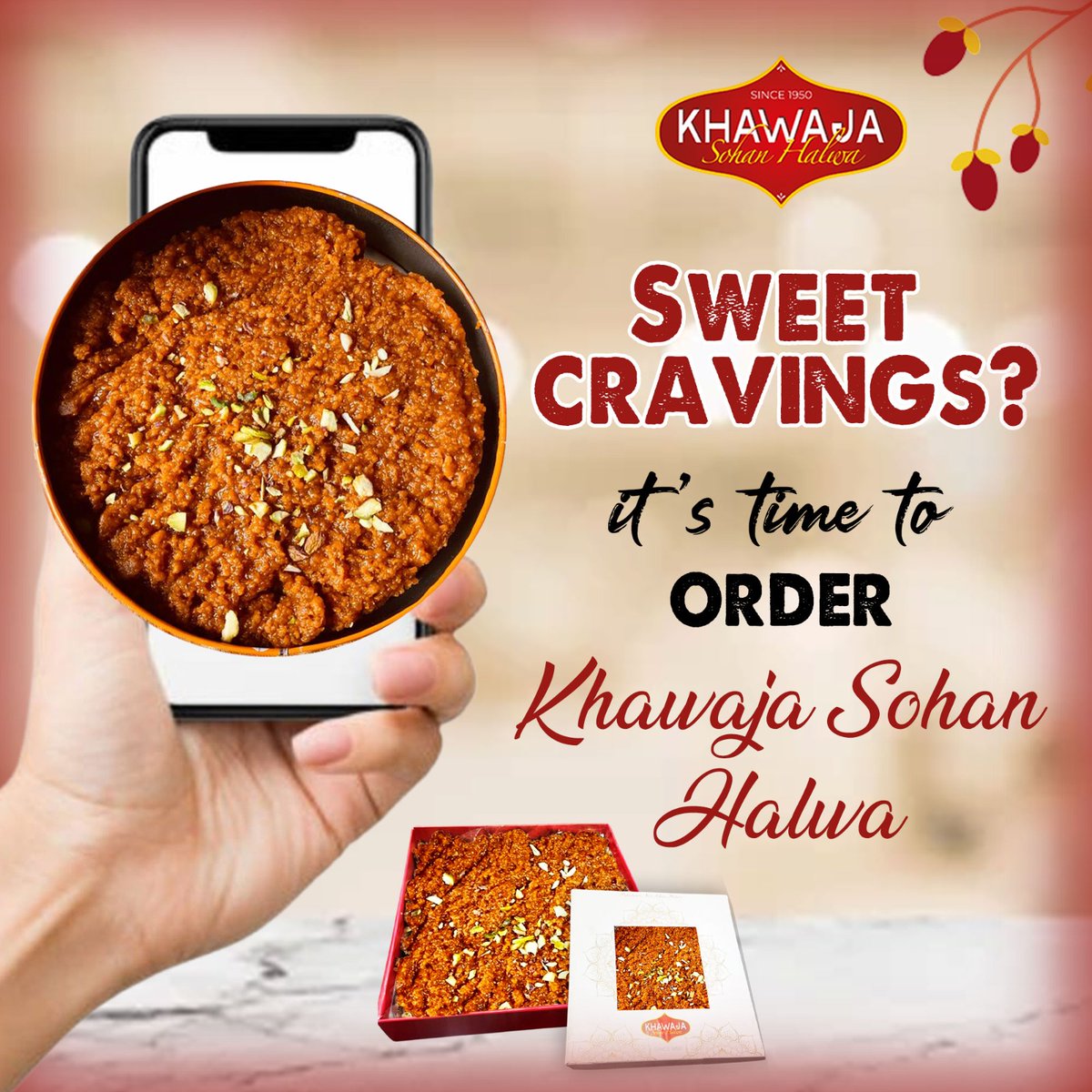 khawajasweets's tweet photo. Sweet cravings?
It's time to order famous Khawaja sohan halwa!

Order now ✅

No. 1 Sohan Halwa in Pakistan
For Orders please visit https://t.co/DgWxBUyV3H
Call:  +92 308 0000755
Whatsapp: +92 308 0000755
#jhangkisoghat #No1SohanHalwa #khawajaSweets #KhawajaSohanHalwan https://t.co/N4laGp1xVD