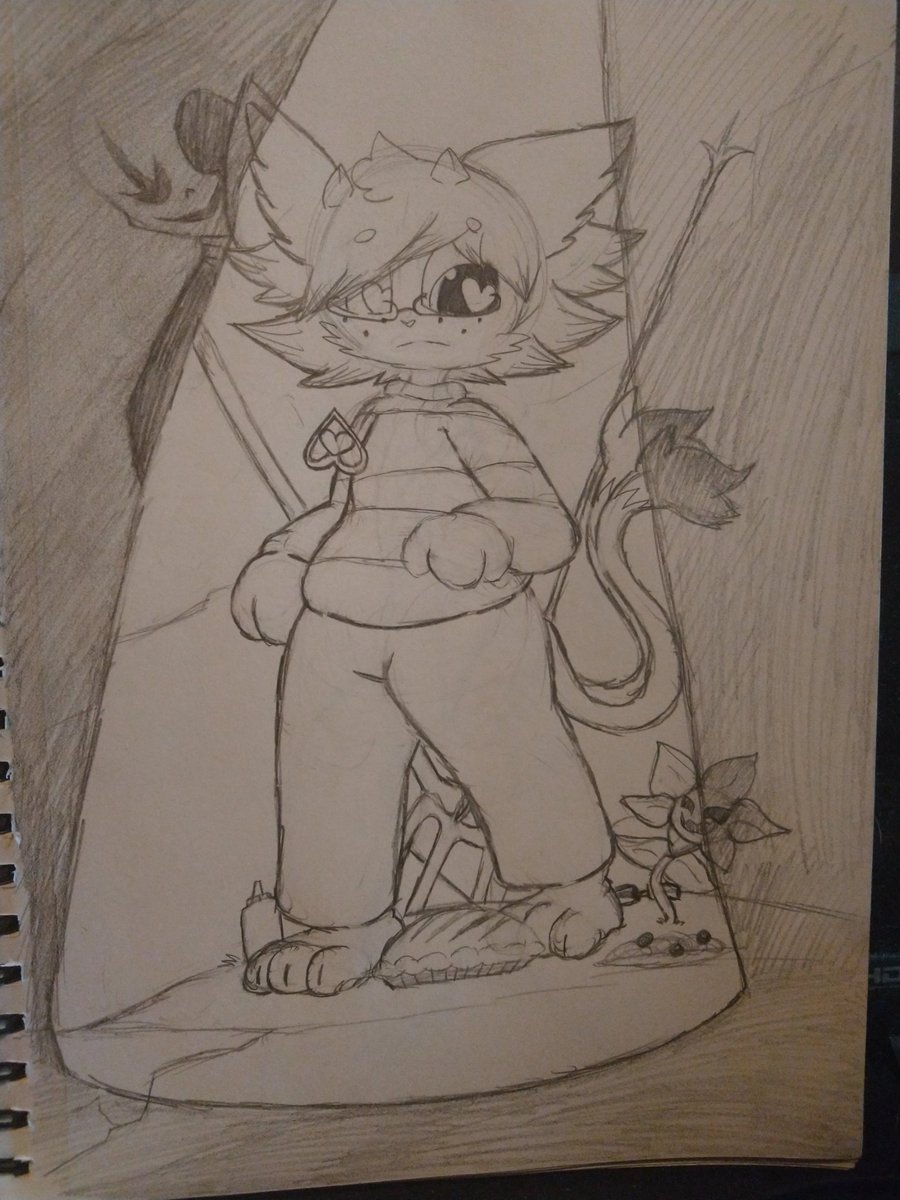 I've kinda been on an Undertale hyperfixation recently so I felt the need to whip up this picture

It's based of an AU of mine