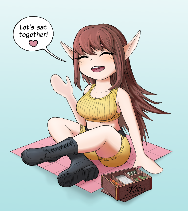 Sophia wants to eat with you!
#chibiart #digitalart #DnDcharacter