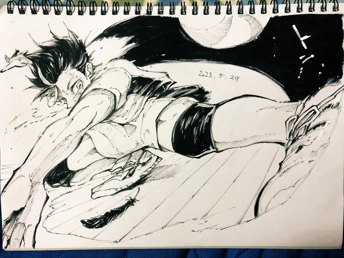 今日遊んだ友達と「なるべく線画で画面持たせたいね」って話をしたけど線を足せばいいわけでもなさそうだ  友よ、向上心も大事だけど楽しんでやろう 今日隣でバレーしてたあの兄弟のように