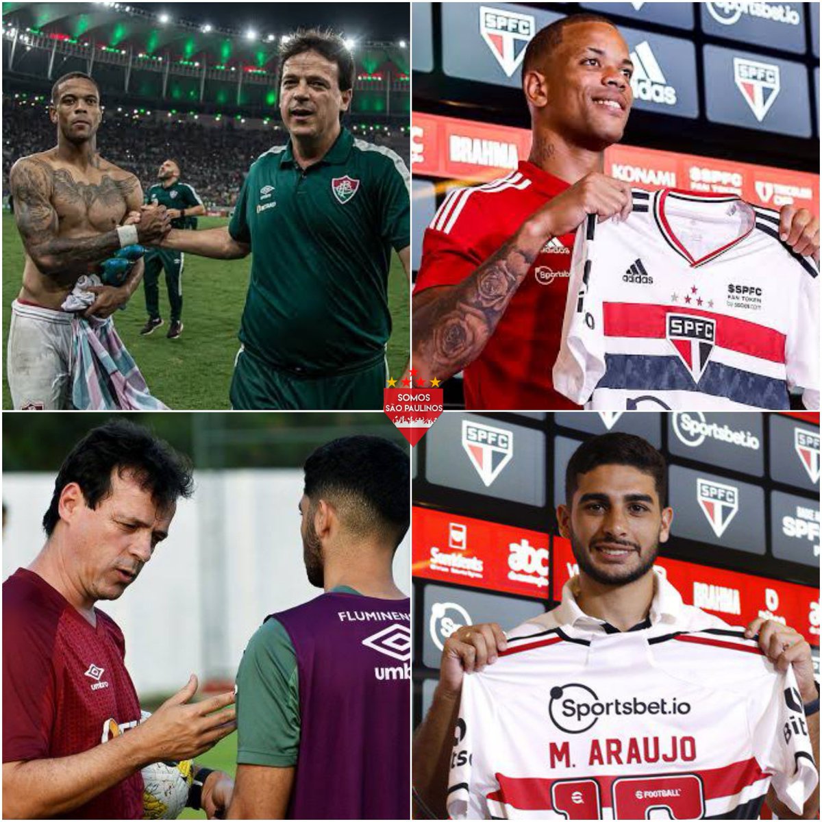 somosaopaulinos's tweet photo. Caio Paulista: vem jogando muito bem na lateral
Michel Araujo: quando entra, tem feito boas partidas
Fluminense emprestou os dois para o São Paulo. Valeu, Diniz! 🤝 https://t.co/TF0glhj7v2