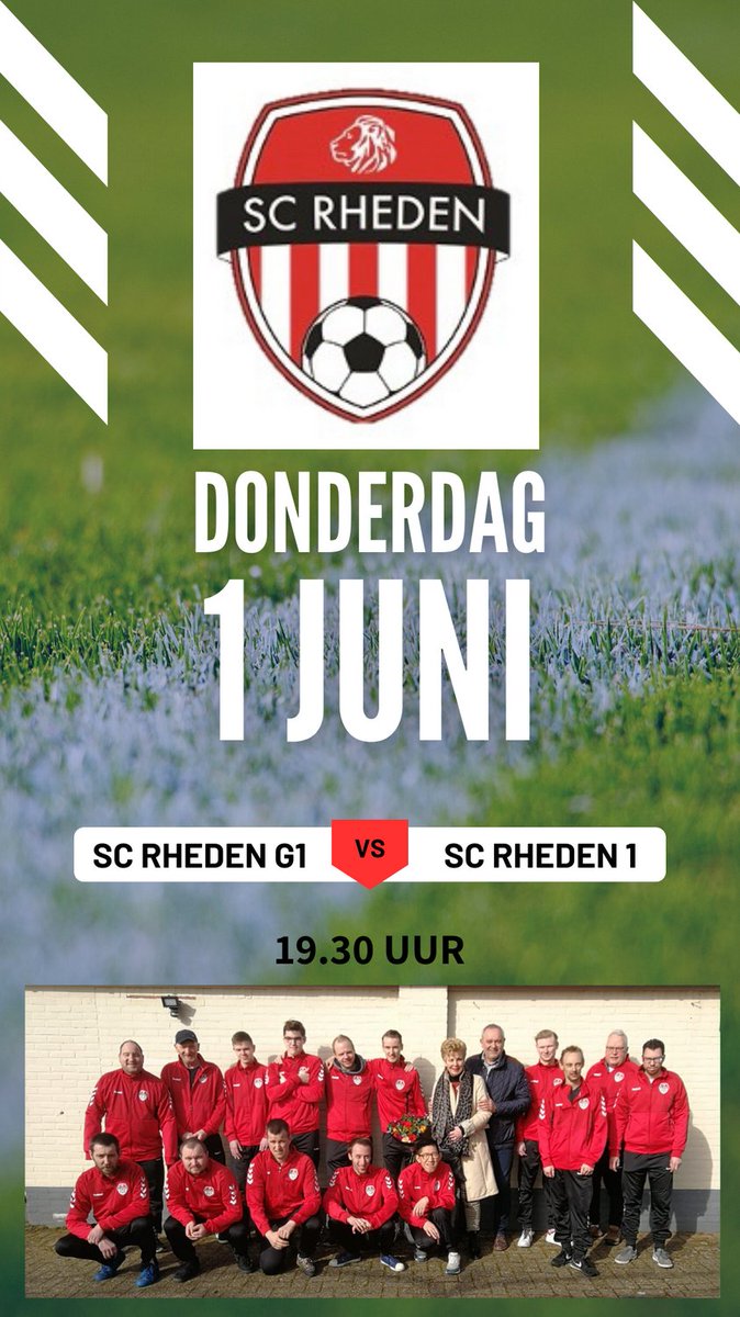 Dè wedstrijd van het jaar!! Sc Rheden G1 - sc Rheden 1! Aanstaande donderdag om 19.30 uur.