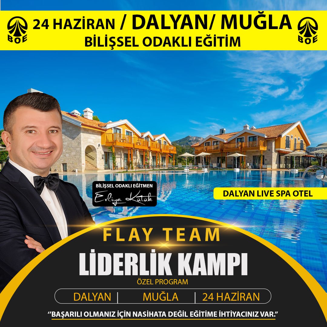 Bilişsel Odaklı Eğitim  24 Haziran'da Flay Team'le birlikte.

Başarılı olmanız için nasihata değil eğitime ihtiyacınız var.  

#bilisselodakliegitim #danışmanlık #girişimcilik #girisimci #satış #pazarlama #vizyon #başari #networkmarketing #networking #dijitalpazarlama #wellness