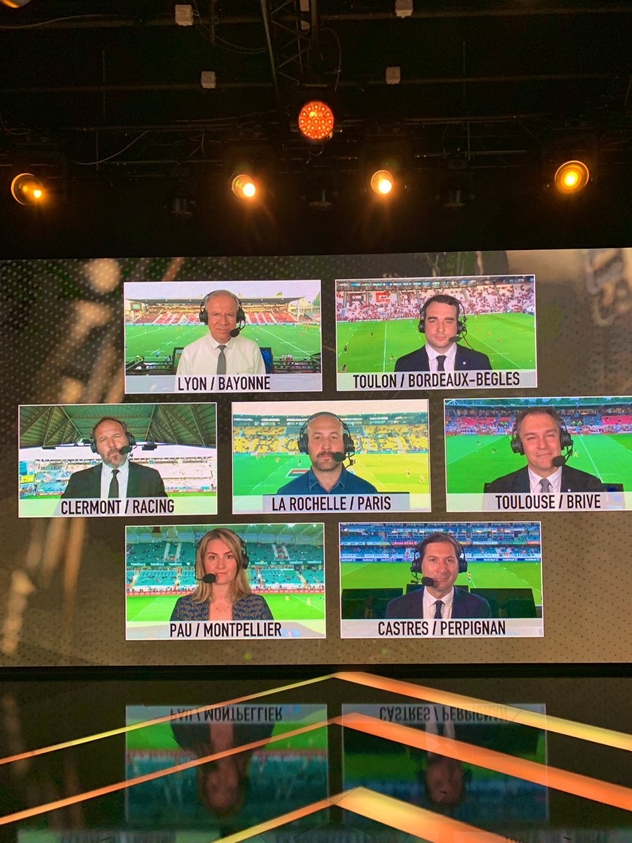 JBEsculie's tweet photo. Le casting du dernier #Multirugby avec #LOUvAB #ÉricBayle @DorianBercheny #RCTvUBB @ArthurBourdeau0 @RomainAmalric #ASMvR92 #Guillemin @RomainMAGELLAN #SRvSFP @GaspardAugendre @cmiedouge #STvCAB @pgroussard @BarbaraduranC #SPvMHR @Amaia_Cazenave @jennydemay #COvUSAP @nicodupin2 https://t.co/Savtgr5gD2