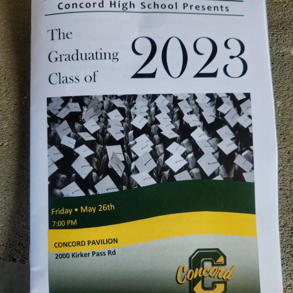 KinderJedi's tweet photo. Congratulations to the Concord High Class of 2023! Especially to my son Robert.  Felicidadez, te quiero mucho mijo🥰🎉🥳 https://t.co/Uemij7dQLF