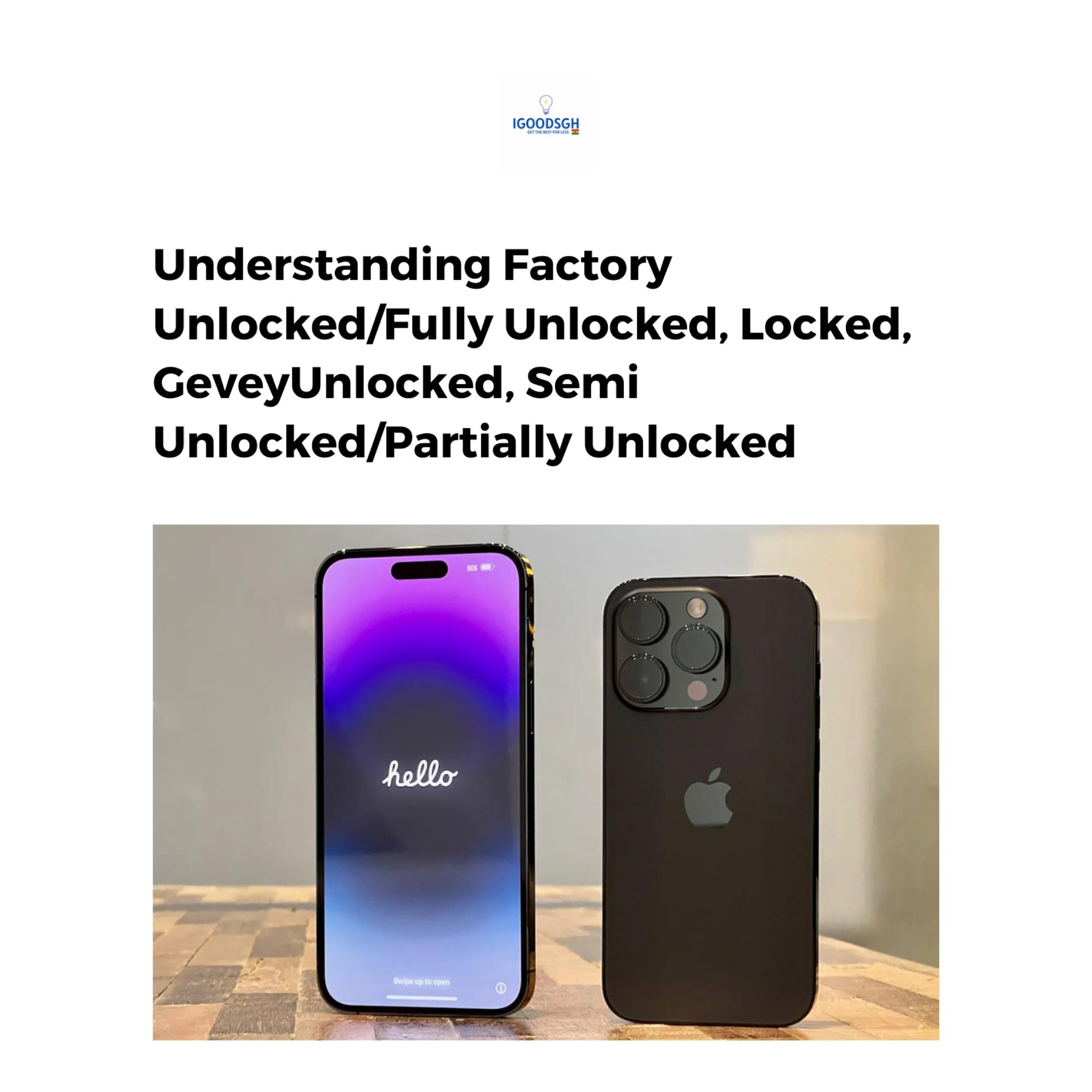 Factory unlocked meaning deals
