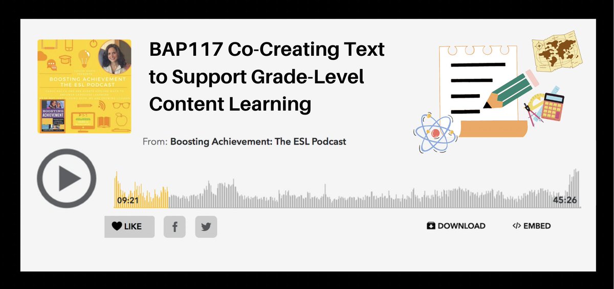 DrCarolSalva's tweet photo. {{NEW Episose Just in Time for Summer School!}}
https://t.co/o7wVCguod0 π ππ
The show folks have been asking for! I outline ways to use #CoCreatedText to support Grade-Level Content Learning. Hope it is helpful! π§
#BoostingAchievement #Newcomers #SLIFE #SIFE #ELLchat #ESL https://t.co/tLPS0fQT0n