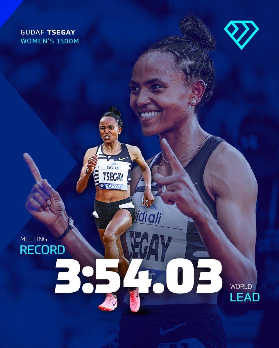 Never sleep on Gudaf Tsegay 😤 

3:54.03.

Meeting record. World lead. 

#DiamondLeague