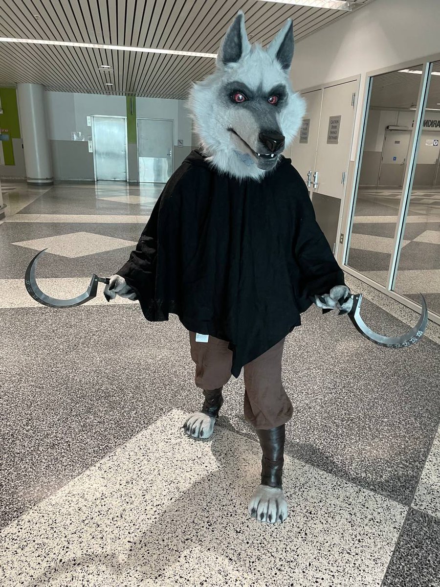 YEEHAW I managed to finish the Wolf/Death/Lobo from Puss in Boots juiuuust in time for Fanime! Whether or not I wear him again for today is up in the air but if you took a pic of me I would love to see it!