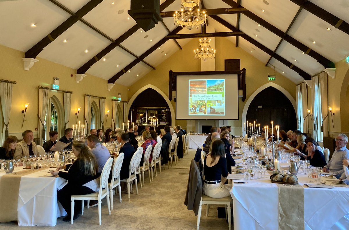 Macreddin's tweet photo. And we’re ready to go for tonight’s SmokeHouses Dinner… wow our guests are certainly in for a treat  #TheSmokeHousesDinner #BrookLodge #Macreddin #Wicklow https://t.co/aRdvLFM7ax