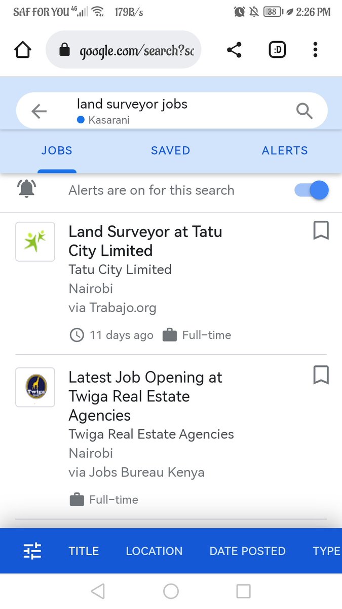 guys we're aware of how sometimes is quite draining and tiresome looking for a job. Google is making  life easy for you  to get new jobs by turning  on notifications  using this link goo.gle/jobs10 and have the alerts with you #FindWithGoogle #SearchIsLife #SearchNiLife