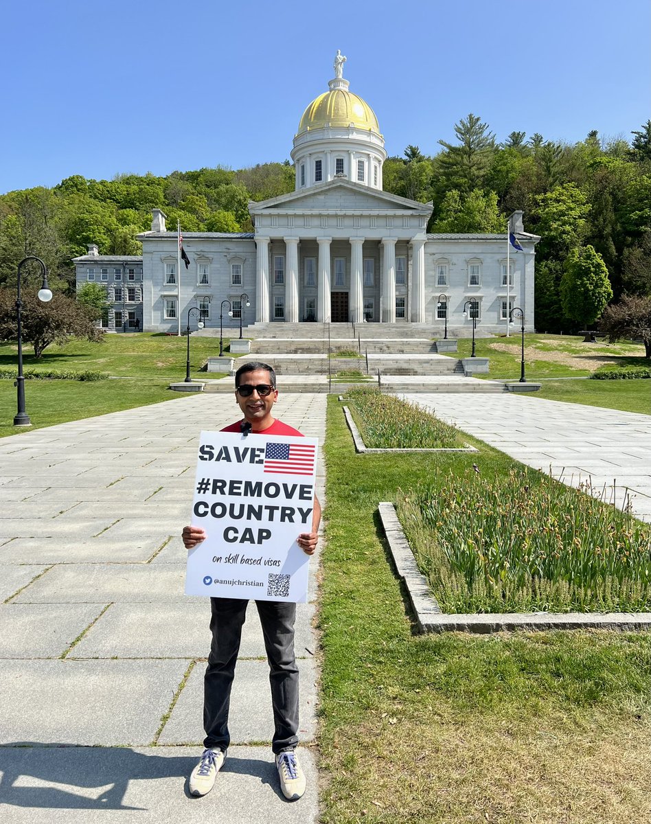 8th state ✔️

#removecountrycap #greencardbacklog #HR1535 #Montpellier #Vermont