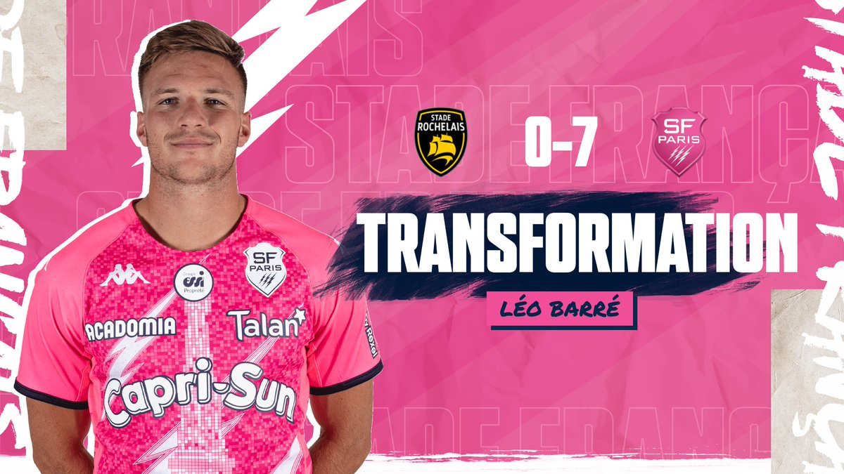 🎯 𝗧𝗥𝗔𝗡𝗦𝗙𝗢𝗥𝗠𝗔𝗧𝗜𝗢𝗡

Elle n’était pas facile mais cette tentative de transformation passe bien entre les perches pour Léo Barré !

#SRSFP | ⛵️ 0 - 7 🌸 | 23'