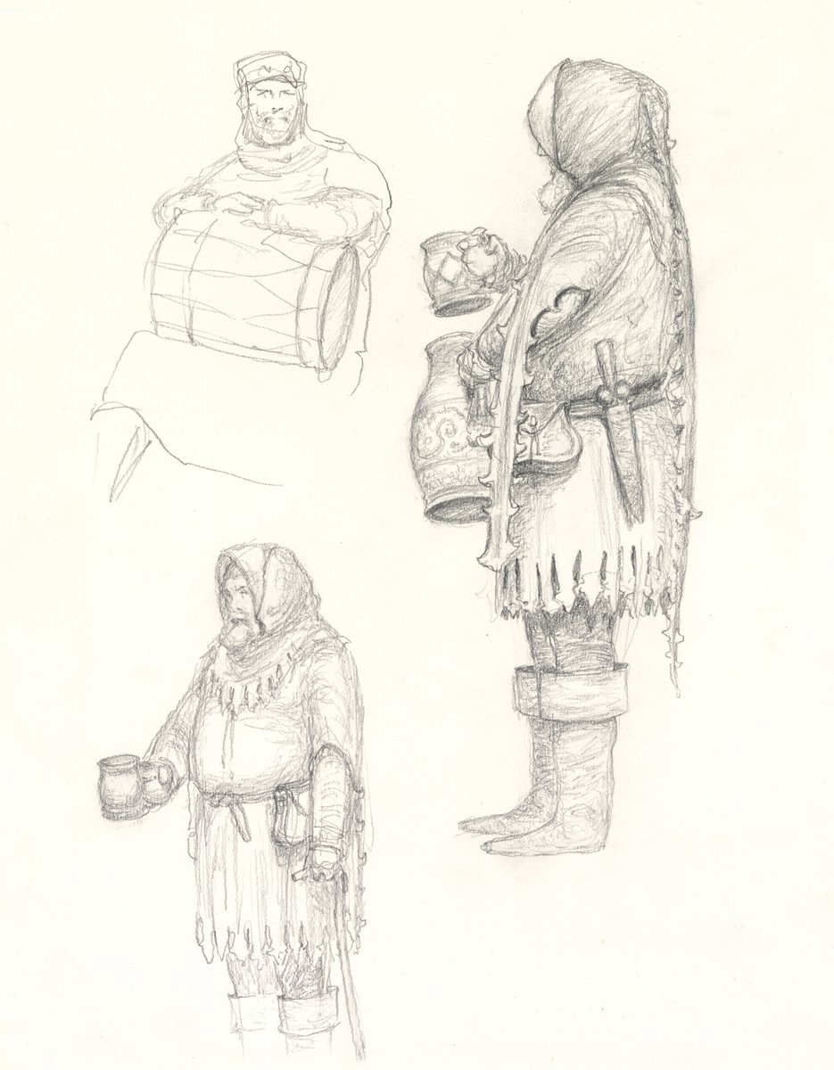 Sketching Medieval Reenactors at Nottingham Castle #medieval #lovenotts #sketchbook