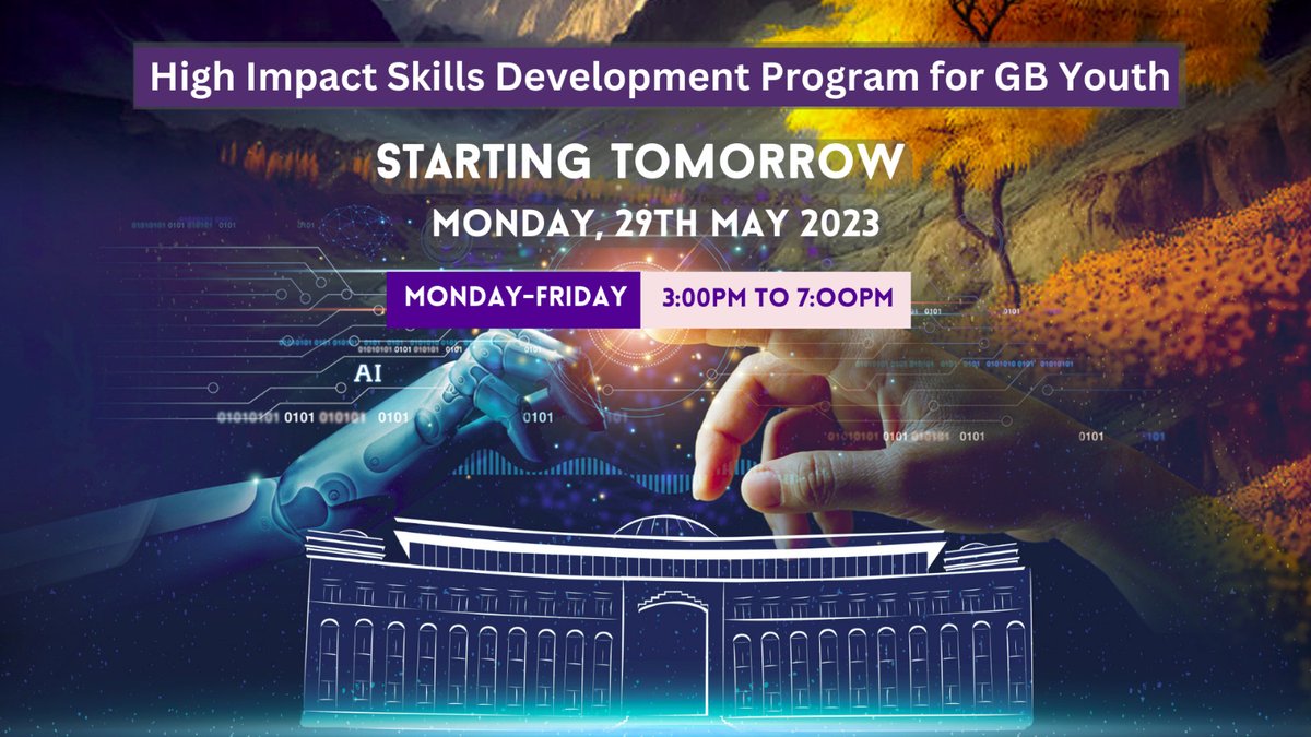 IT_Dept_GB's tweet image. The high impact skills development program for GB youth, conducted by NUST in collaboration with the IT Department is going to be start tomorrow.
Start Date: 29th May 2023.
Timings: 3:00 pm to 7:00 pm (Monday to Friday).

#itdepartmentgb
#DigitalGilgitBaltistan
#DigitalPakistan