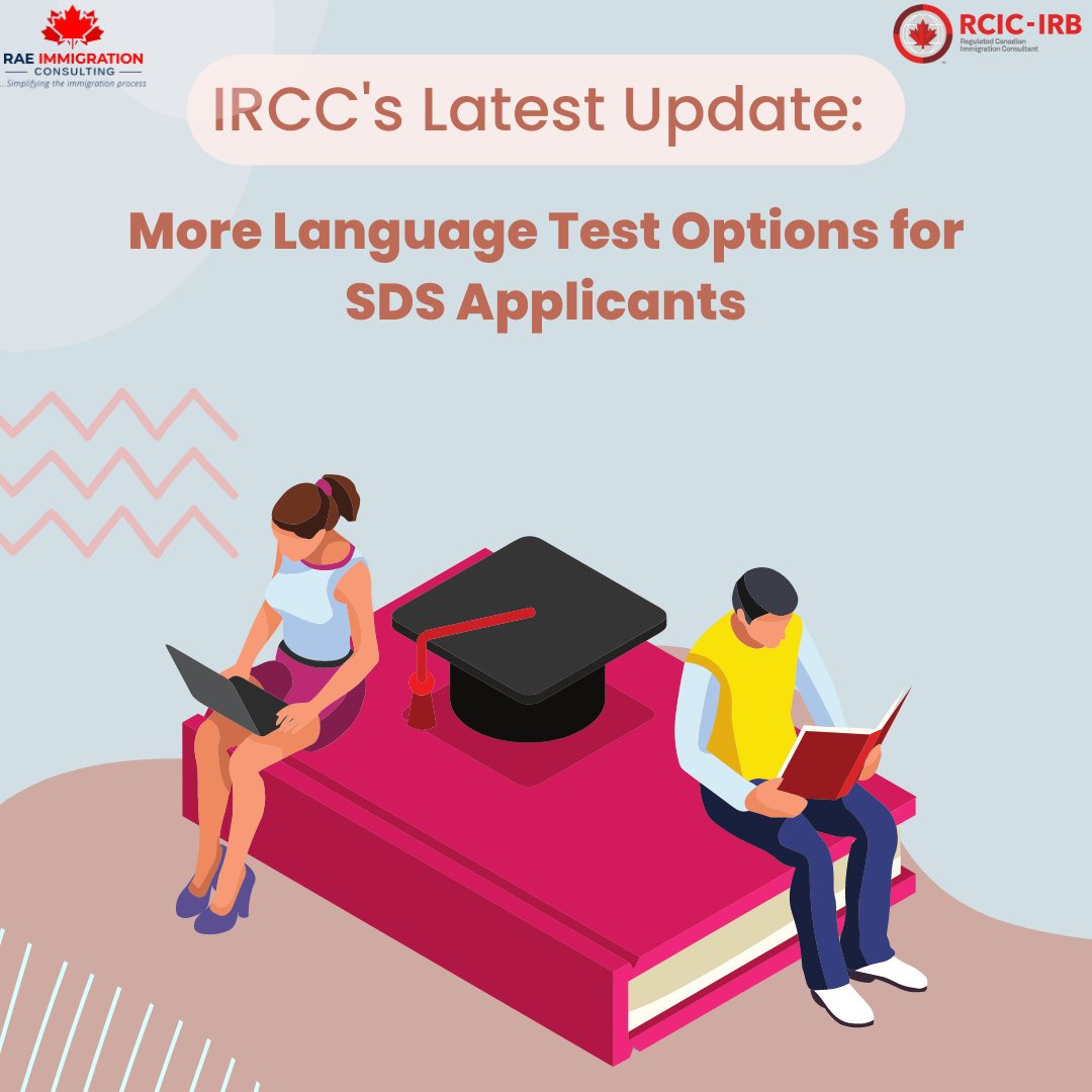 raeimmigration's tweet image. 🌍 Exciting news for SDS applicants! IRCC expands language test options. New tests include CELPIP, CAEL, PTE Academic, and TOEFL iBT. Contact RAE Immigration to start your Canadian educational journey! 🎓🇨🇦 #SDSApplicants #LanguageTests #RAEImmigration #StudyInCanada