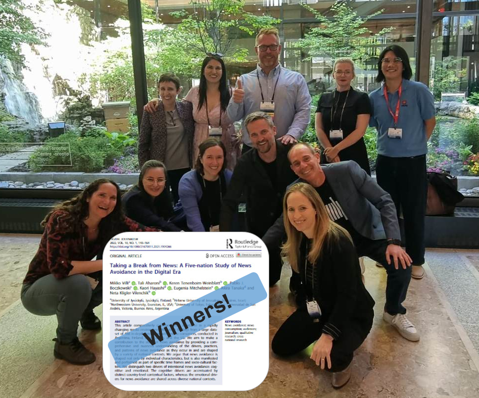Amazing!!! After winning the Bob Franklin Journal Article Award, the study published in 𝘋𝘪𝘨𝘪𝘵𝘢𝘭 𝘑𝘰𝘶𝘳𝘯𝘢𝘭𝘪𝘴𝘮 by Mikko Villi and colleagues is also WINNER of 𝗪𝗼𝗹𝗳𝗴𝗮𝗻𝗴 𝗗𝗼𝗻𝘀𝗯𝗮𝗰𝗵 𝗢𝘂𝘁𝘀𝘁𝗮𝗻𝗱𝗶𝗻𝗴 𝗝𝗼𝘂𝗿𝗻𝗮𝗹 𝗔𝗿𝘁𝗶𝗰𝗹𝗲 𝗼𝗳 𝘁𝗵𝗲 𝗬𝗲𝗮𝗿!