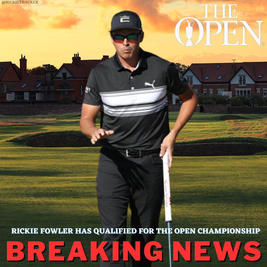 Rickie_Tracker's tweet photo. 🚨🚨 BREAKING NEWS 🚨🚨

RICKIE FOWLER HAS QUALIFIED FOR THE 151ST OPEN CHAMPIONSHIP. WE WILL SEE YOU AT ROYAL LIVERPOOL FOLKS. LETS GOOOOO! 🔥🔥 https://t.co/6z58fM6dVK