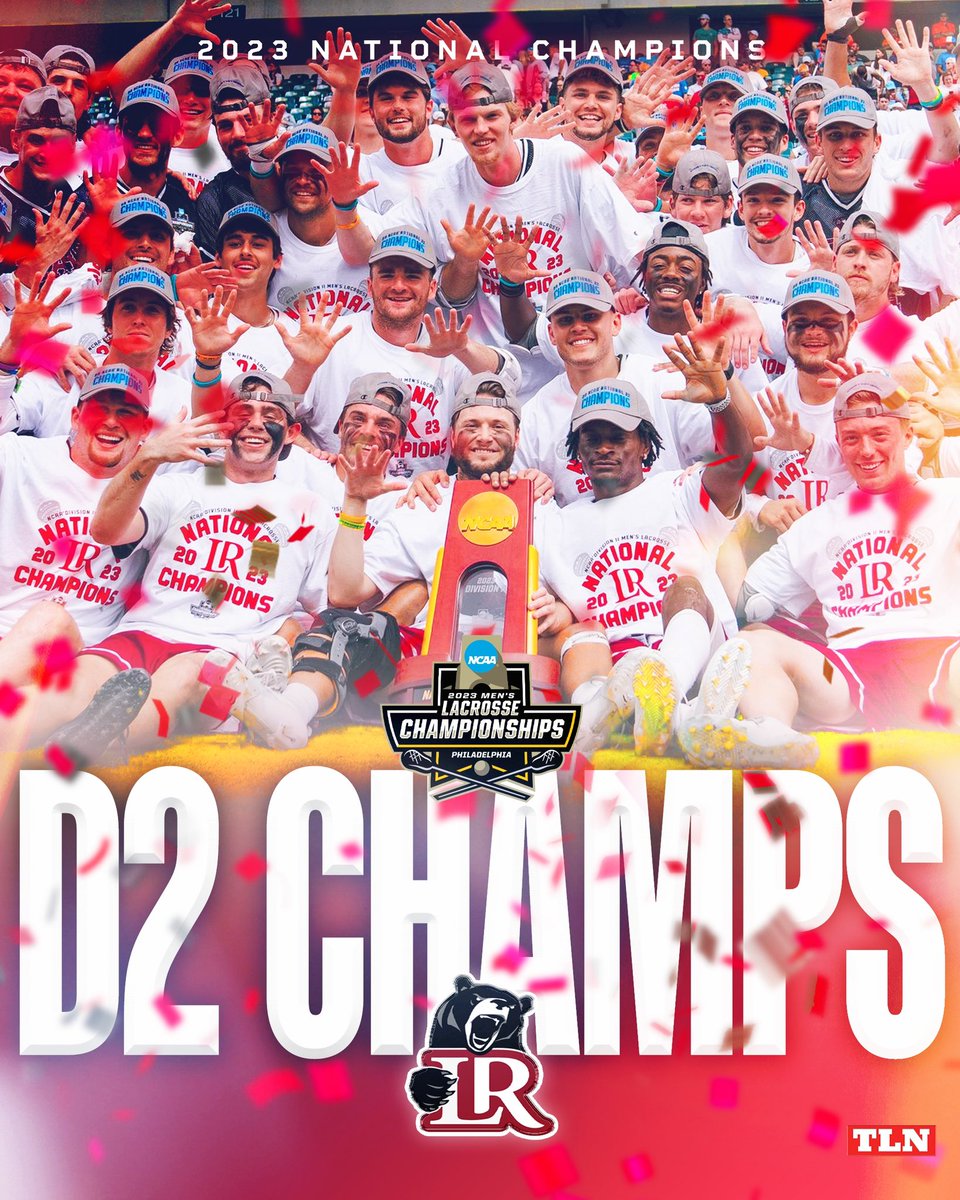 TLN 🥍 (@lacrossenetwork) on Twitter photo CONGRATULATIONS TO <a href="/LRUMLAX/">LR Mens Lacrosse</a>!
Your 2023 Division-II National Champions from Hickory, NC 🐻 CONGRATULATIONS TO <a href="/LRUMLAX/">LR Mens Lacrosse</a>!
Your 2023 Division-II National Champions from Hickory, NC 🐻