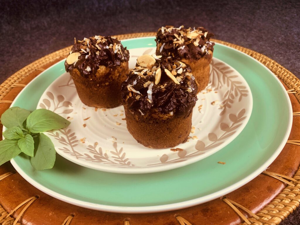 Hi all - Coconut Almond Popover Cupcakes are lightly flavored with almond, coconut, & topped with a dark chocolate ganache frosting, which is garnished with toasted almonds, coconut, & sprinkles.  Made in a popover pan, it is easy.
Find the recipe gloriagoodtaste.com #recipes