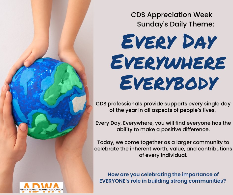 This is the last day of the very first Provincially declared CDS Professionals Appreciation Week, and while the week may be ending, our work continues. Keep sharing your appreciation and raising the profile of the profession and always remember to celebrate who we are!