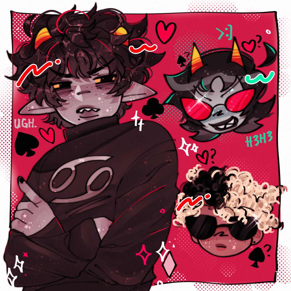 karkat and his silly little love interests 
#homestuck #karezi #davekat