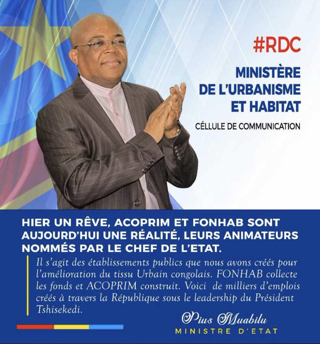 Hier un rêve, ACOPRIM et FONHAB sont aujourd’hui une réalité. #PMMM #RDC