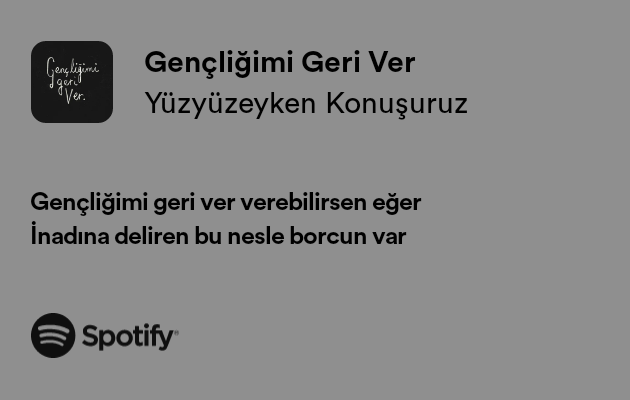 Bir buçuk saat sonra 24 olacağım. Bu saatten sonra özüme ulaşmasını istediğim yeni yaş notu; Umudun hâlâ var olduğuna  seni inandırdığım  için özür dilerim.Sırtımdaki yükün daha da büyüyor, hayallerinin imkansızlığı gittikçe ağırlaşıyor ama sakın pes etme.
open.spotify.com/track/7N425QjQ…