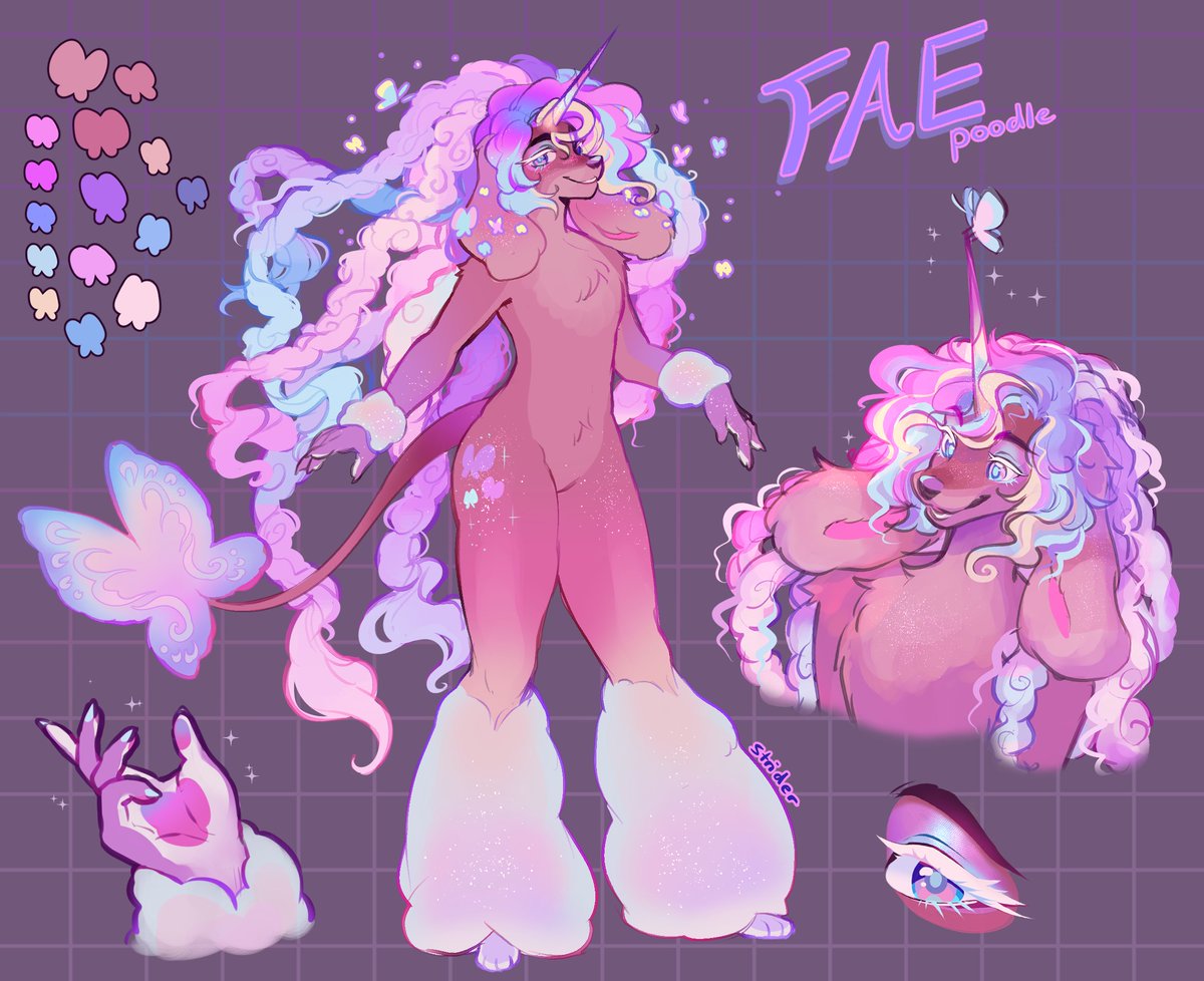 Character design commission for <a href="/BennyBoxes/">BEPPIS!</a>  !!
The serotonin I get when drawing poodles is immaculate 🥹