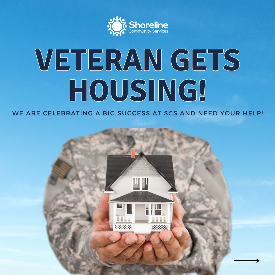 ShorelineSD's tweet photo. 🏡🇺🇸 After years on the streets, one of our Guests—a veteran—is moving into his own apartment! Finding permanent housing takes time and dedication, but our team never gave up! Huge thanks to the VA and PATH! Let's come together as a caring community and show him our support! 💙 https://t.co/gmzV3CQd8d