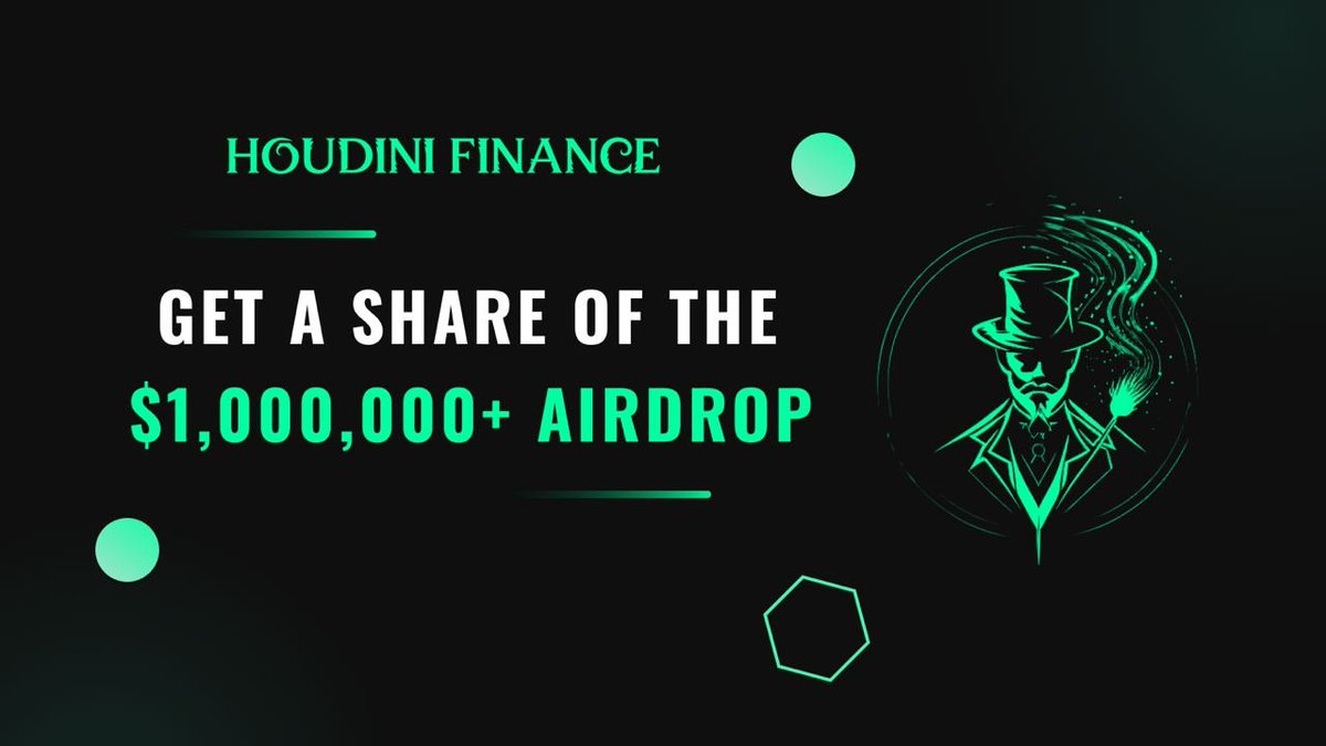 W3_Brain's tweet image. Good project ever
Airdrop worth $1000000
@HoudiniFinance   #SnarkLaunch $HDNI