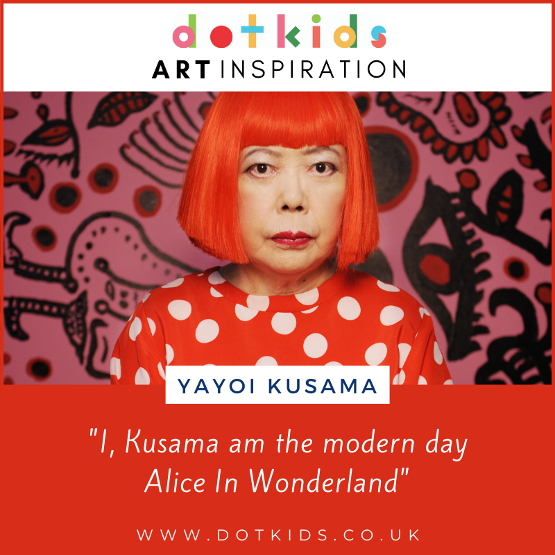 #yayoikusama #kusama #kusamaquote #quote #artquote #dotkids #dotkid #artinspiration #artclub #childrensart