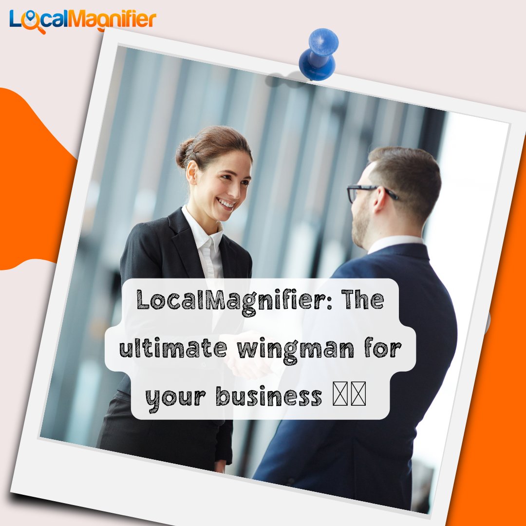LocalMagnifier's tweet image. LocalMagnifier: the ultimate wingman for your business 🕺💼 #partnership