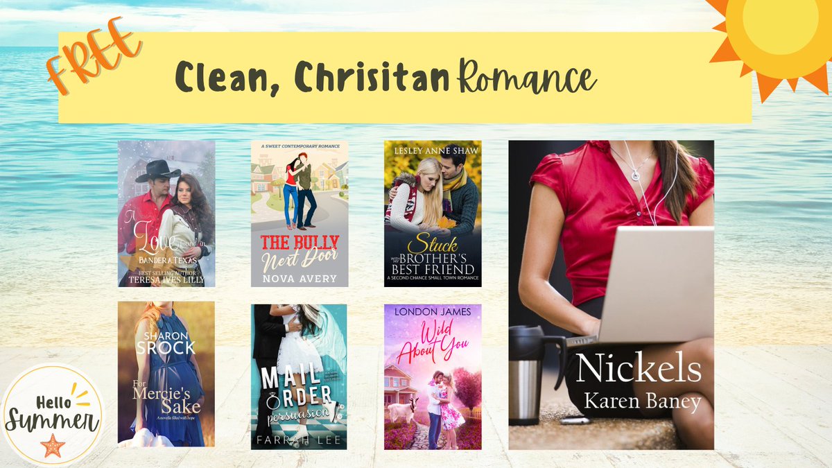 Stock up on these freebies and more for your summer reading list!
books.bookfunnel.com/freejuneinbloo…
#cleanromance #sweetromance #contemporaryromance #christianromance #inspyromance #freebooks #freeebooks #bargainbooks