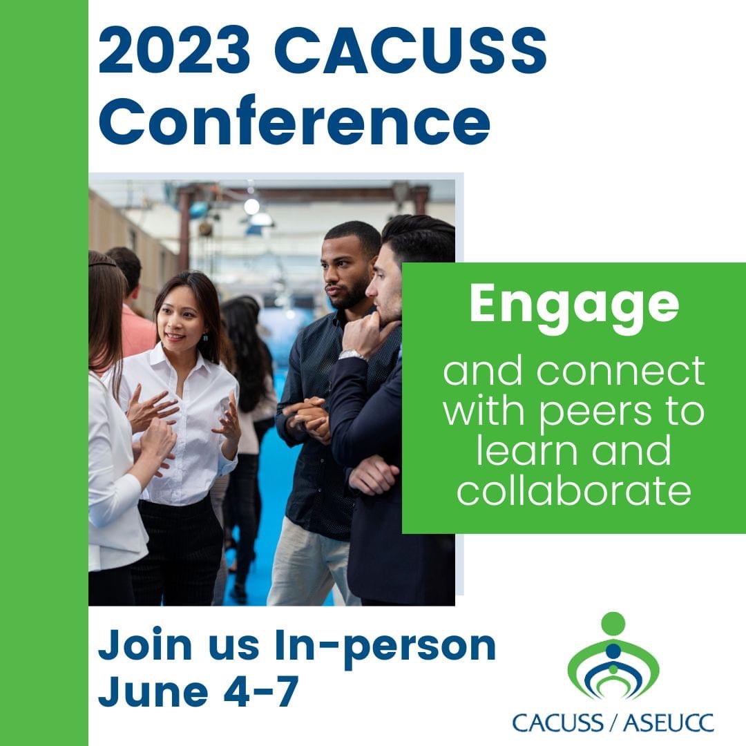 DanCanThinks's tweet photo. Can’t believe that the #CACUSS23 Conference starts one week from today, in Niagara Falls! 😮

Our first in-person conference since 2019, this conference marks 50 years of the Canadian Association of College and University Student Services.

#SACdn #CACUSS50 @cacusstweets https://t.co/xjupNlYvMd