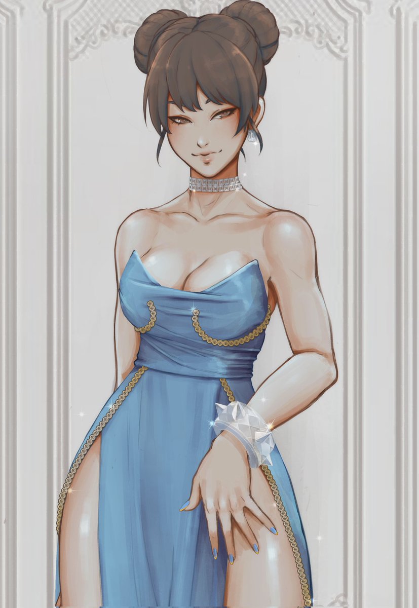 Chun-li evening version 💙 I hope you like her in my style! 🙏 #StreetFighter6