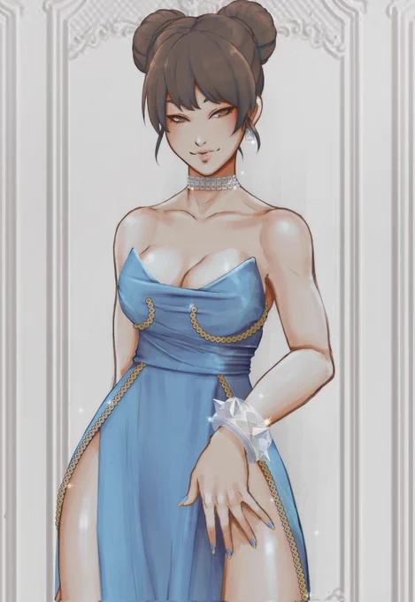 Chun-li evening version  I hope you like her in my style!  #StreetFighter6