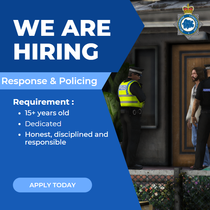 WRPC_MRansom's tweet photo. π Join Response & Patrol at Willowshire Constabulary! π
π Seeking passionate Constables to join our team. Exciting news: new command team in place! π
π€ Be part of realistic roleplay and community safety. Apply now!
#JoinTheForce #wrpc #recruitment #fictional #roleplay https://t.co/KZsKZP3FVw