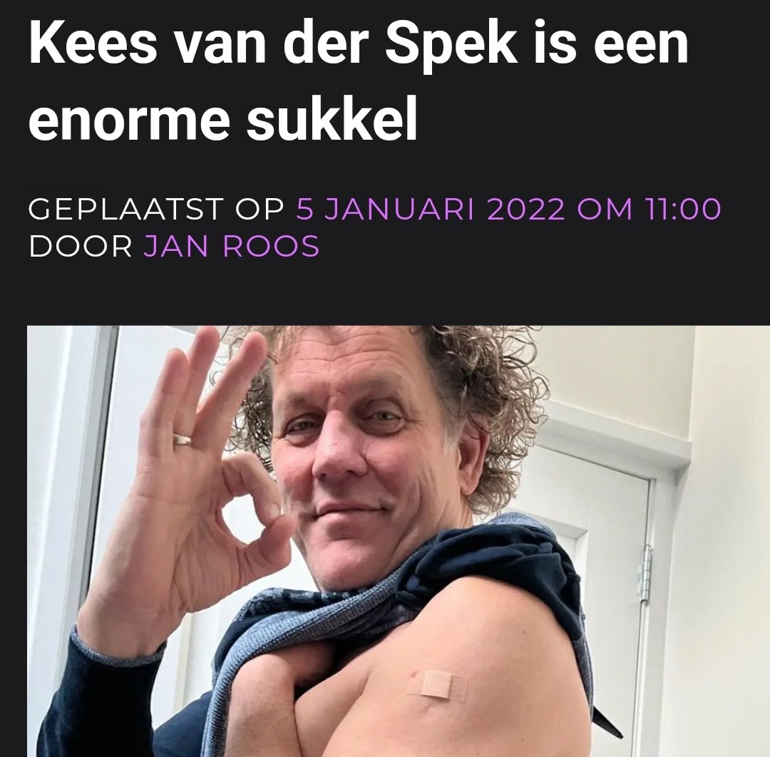 Kees van der spek het covid (griep) pleister hoertje 

#renze