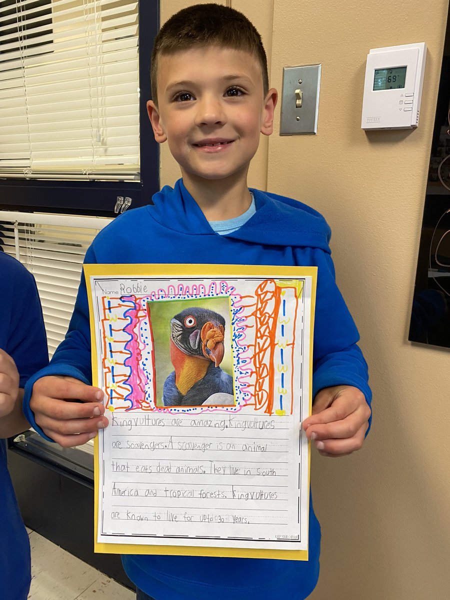 MADISONCUSD200's tweet image. First Graders research and share their learning about some very unique creatures! They each were excited to teach the principal something today! #yourcommunityschools #madisonstrong