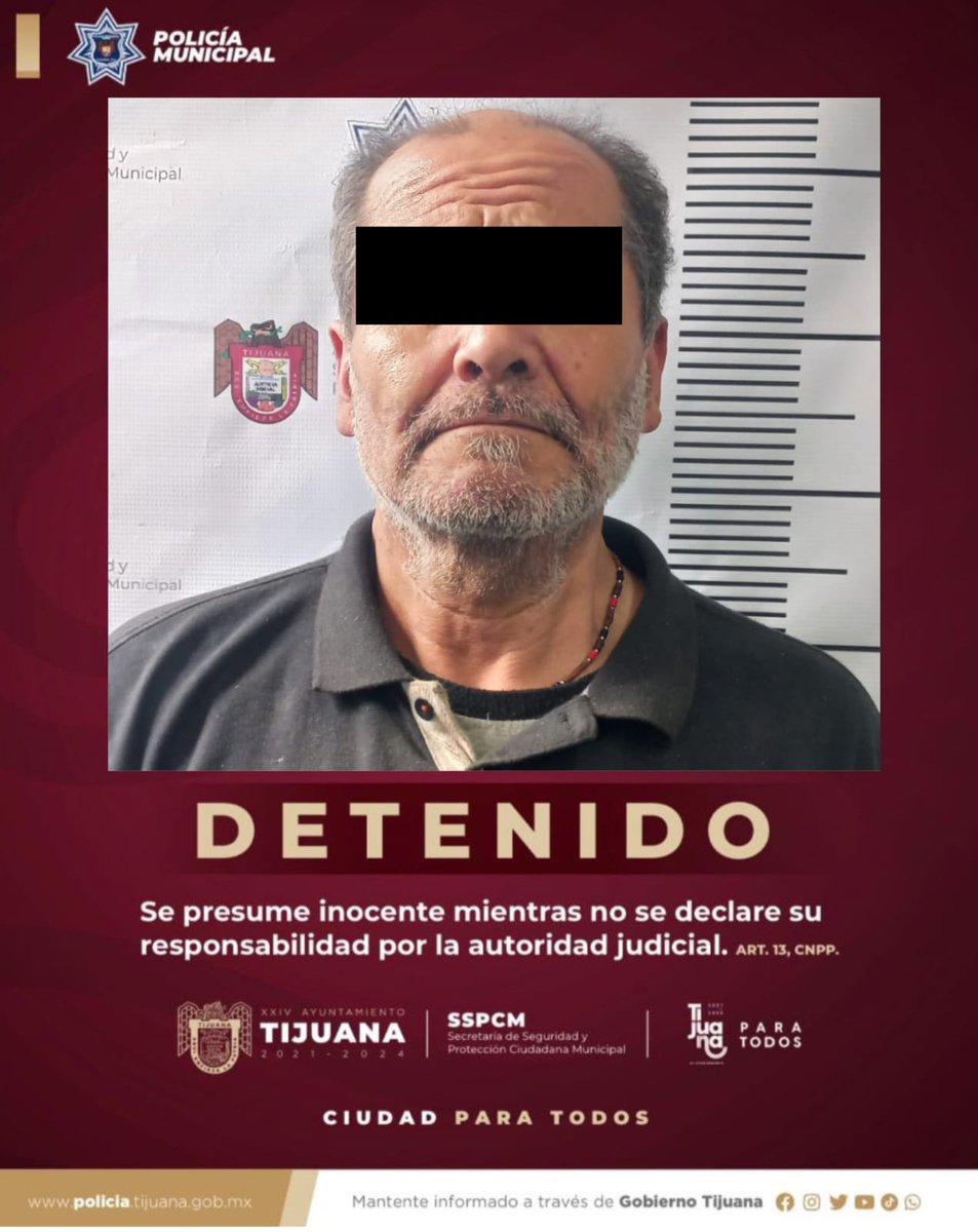 ALTO_IMPULSO_mx's tweet photo. POLICÍA MUNICIPAL ASEGURA A INDIVIDUO CON PORTACIÓN DE ARMA

Tijuana, Baja California a 28 de mayo de 2023.- Durante un recorrido preventivo de vigilancia, una unidad de la Policía Municipal 

https://t.co/d7lk4Vq5hp https://t.co/UBMLoSrPyh