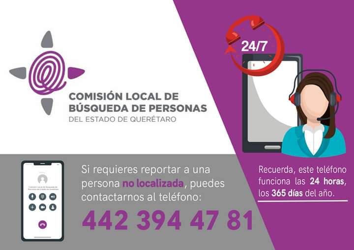 Comisión Local de Búsqueda de Personas Querétaro tweet media
