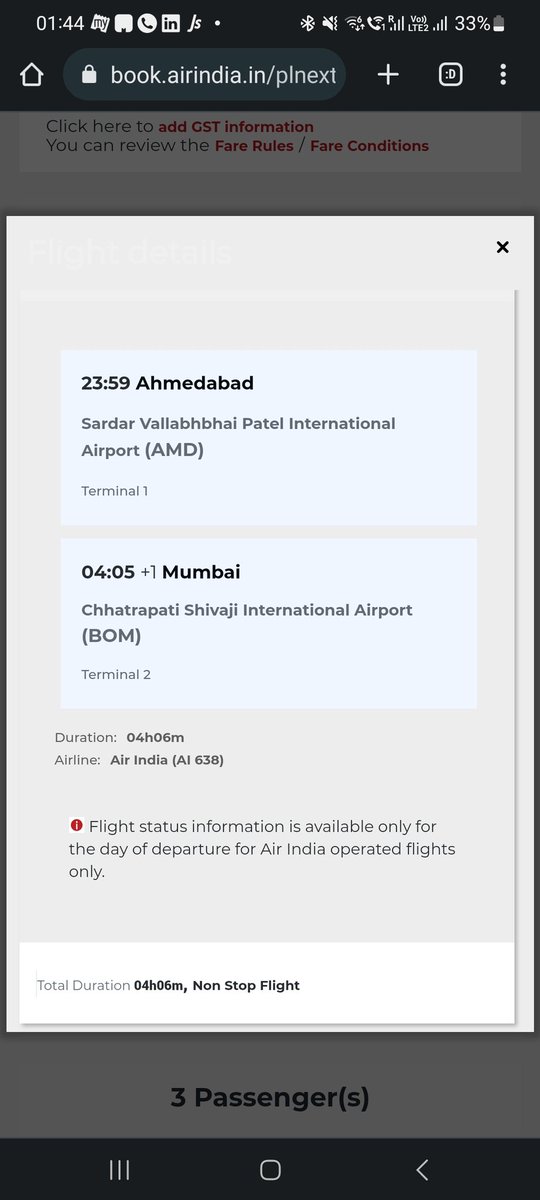 Astriek's tweet photo. @airindia No! This flight has not departed at 23.59. we are still here and the flight is not yet here. Huge confusions here! No compensation, no proper response. Sad.
@DGCAIndia @narendramodi @CMOGuj @GujaratTourism https://t.co/X9788lqwB3