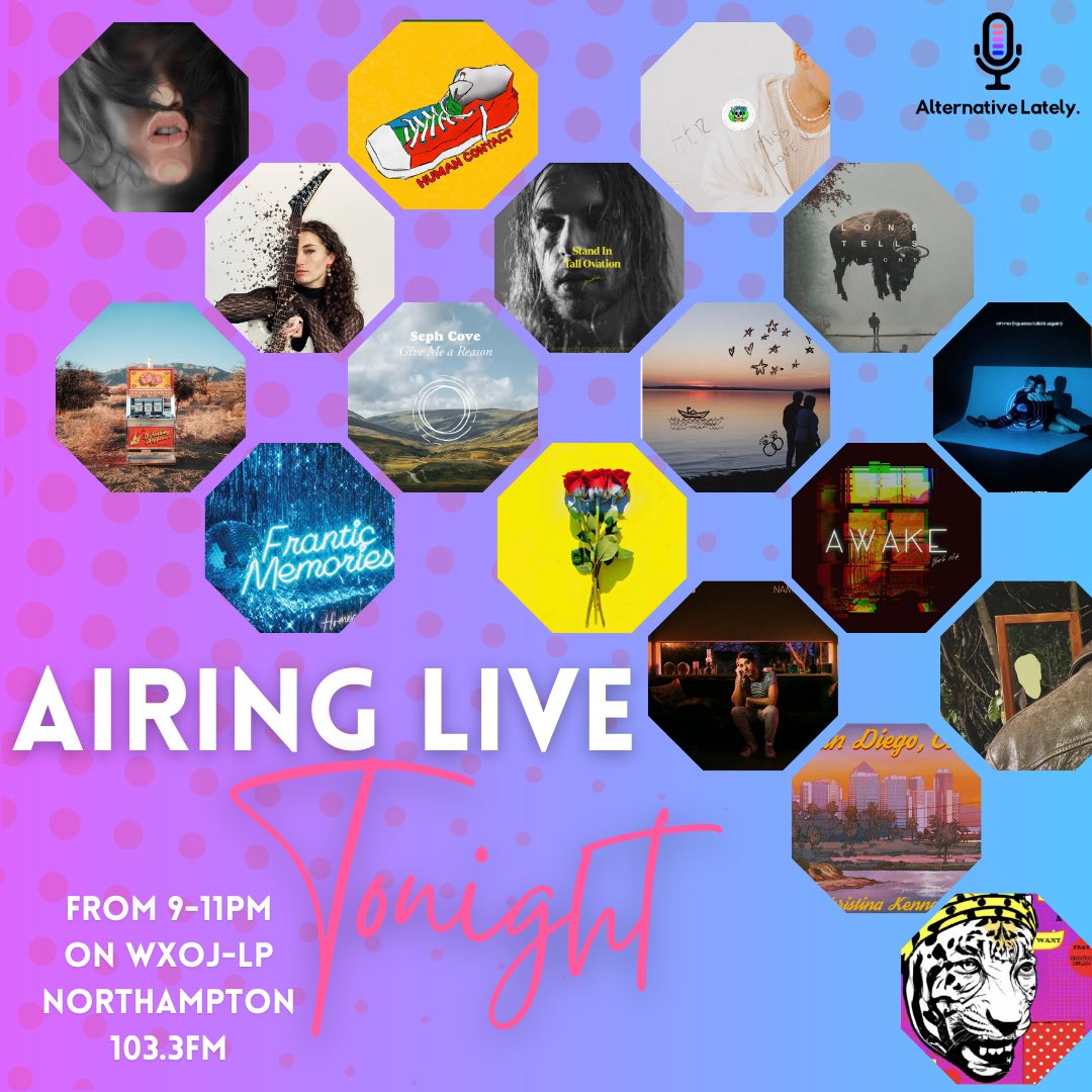 alt_lately's tweet photo. Tonight on Alternative Lately, we have a jam packed show planned featuring @BANNERSMUSIC @illpeach__ @carvercommodore @thecausewayband @portairmusic @BelleMtMusic @callensounds and many more!

Tune in from 9-11pmEST on WXOJ-LP 103.3FM, or stream at https://t.co/jH6FmMNEZe https://t.co/Kr3HHqaazD
