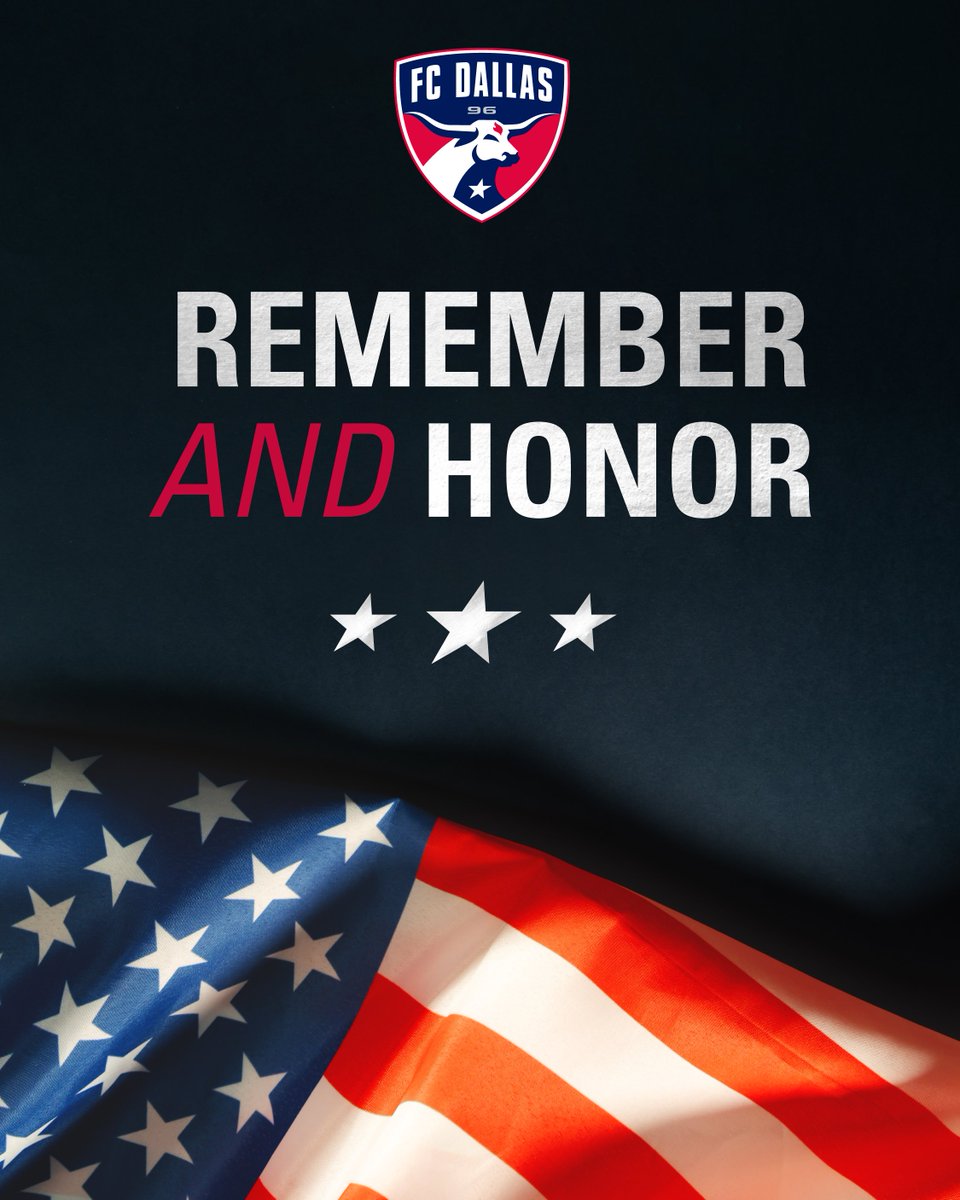 FCDallas's tweet photo. Today we remember and honor those who made the ultimate sacrifice for our country. #MemorialDay https://t.co/xsIwQngoq3