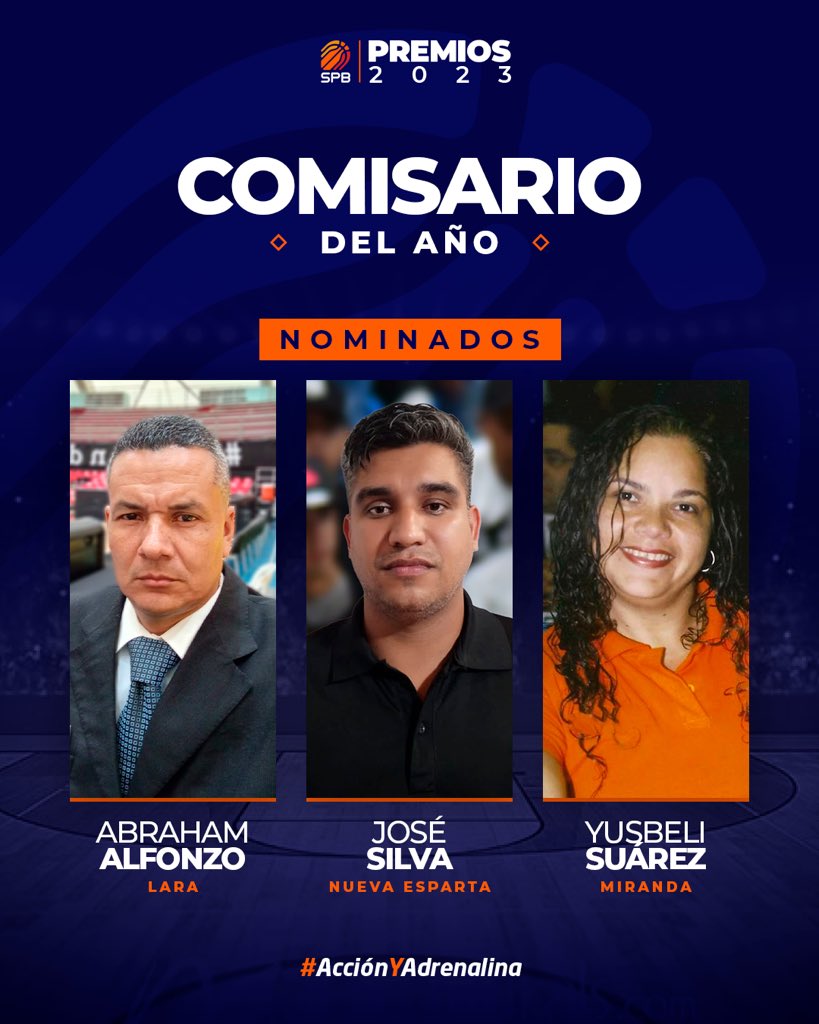 spbvenoficial's tweet photo. 🫡 Comisario del Año: Abraham Alfonzo (Lara), José Silva (Nueva Esparta) y Yusbeli Suárez (Miranda). https://t.co/ZbIvcab3t9