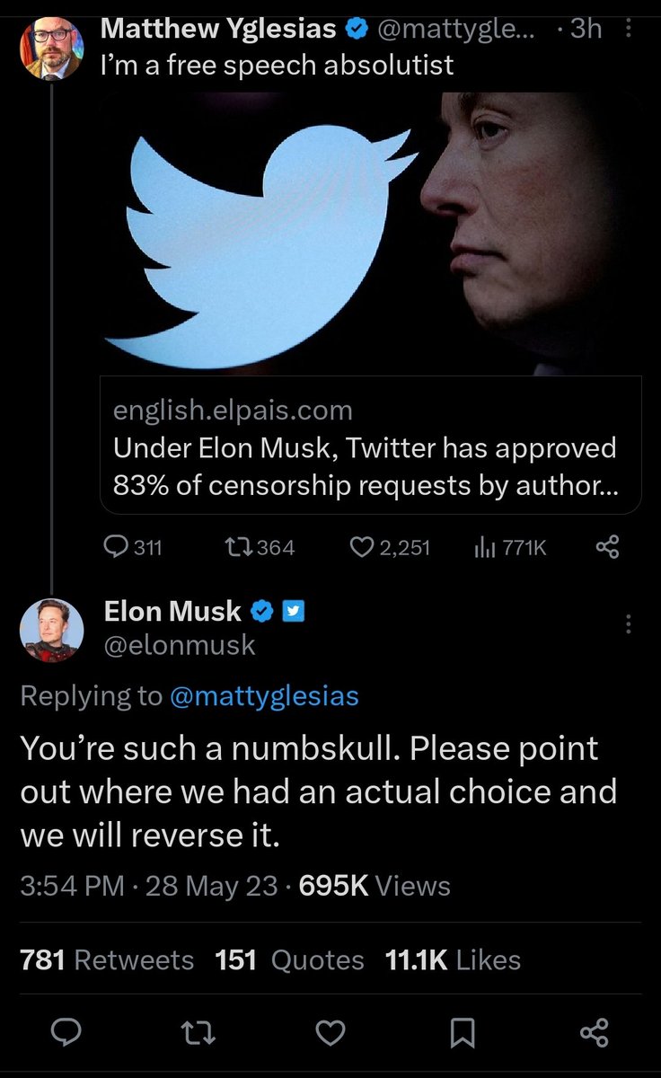 Matt broke Elon again lol